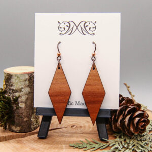 Long Diamond Earrings - Pacific Madrone