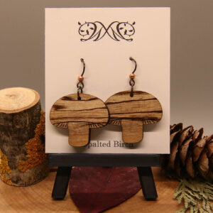 Mushroom Earrings - Spalted Birch