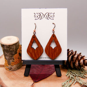 Dangling Heart Earrings -  Lacewood