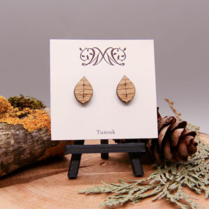 Leaf Stud Earrings - Tanoak