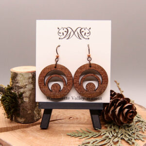 Three Body Problem Earrings - Walnut